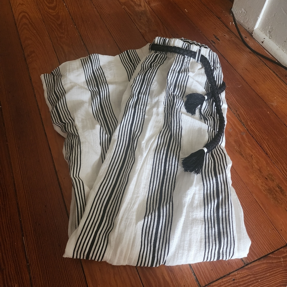 H&M Striped Gaucho Wide Leg Pants